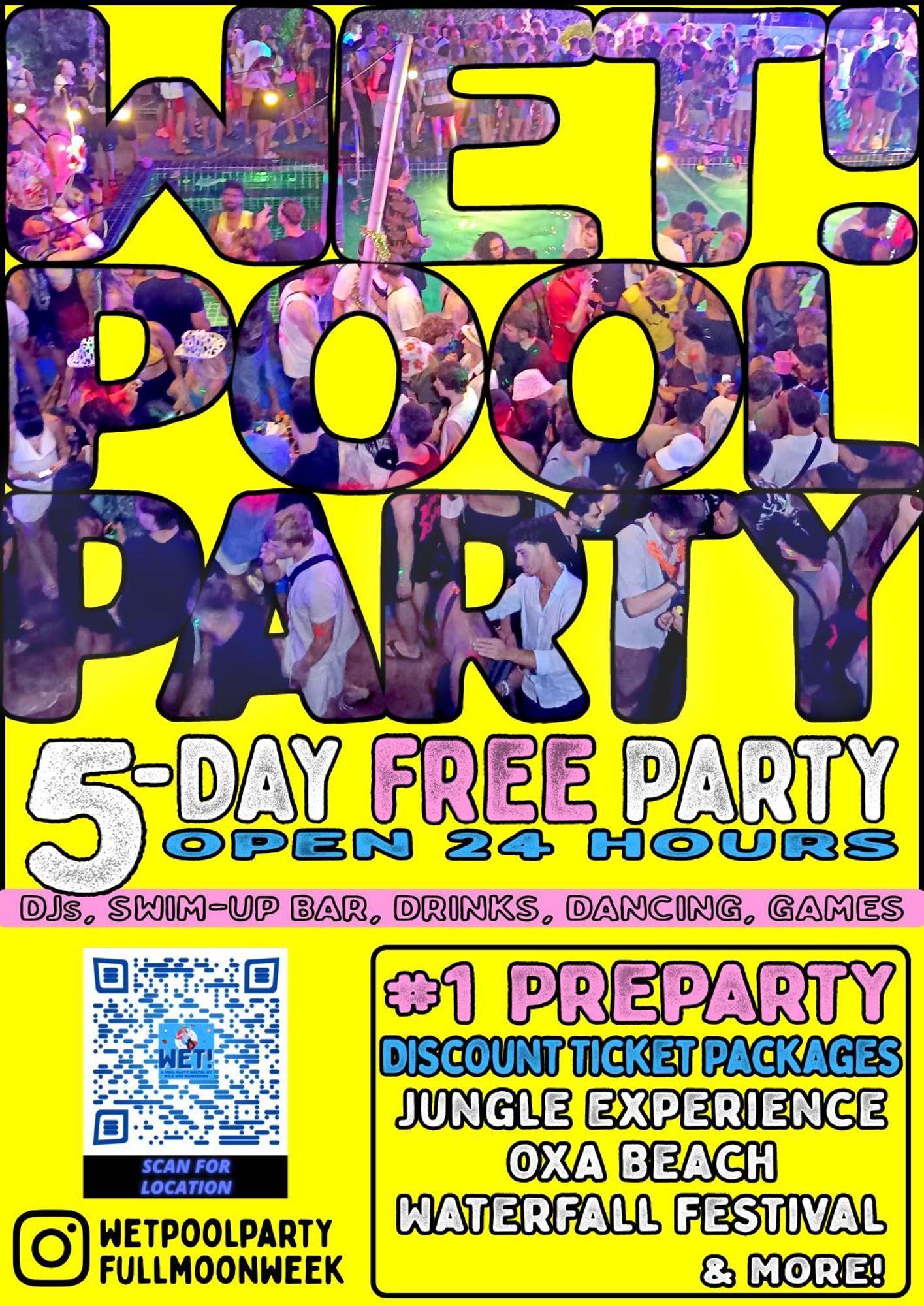 Wet! A Pool Party Hostel By Wild & Wandering Haad Rin Bagian luar foto